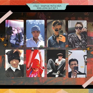 Ateez - Conjunto de conceito feito à mão Hongjoong 11 - viés de cartão fotográfico