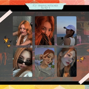 Itzy - Conjunto Yeji feito à mão 5 - viés de cartões de fotos