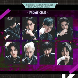 Stray Kids - Japońskie karty powrotne, ręcznie robione, ze zdjęciami - Gigantyczny podwójny zestaw ukośnych kart