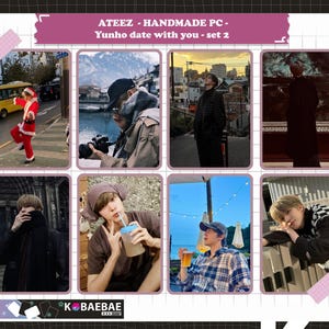 Ateez - Cartes photo faites main - Rendez-vous avec Yunho - set 2