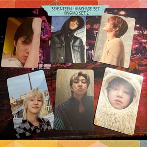 Cartões fotográficos artesanais não oficiais - conjunto 2 Minghao - Seventeen bias