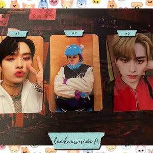 Stray Kids – Lee Know, doppelseitiges handgemachtes Set – Fotokarten schräg