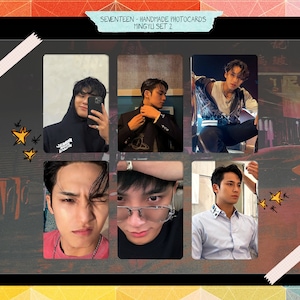 Cartes photo non officielles faites à la main - lot 2 Mingyu - Seventeen bias