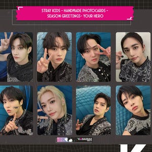 Stray Kids - Seizoensgroeten - Jouw held - handgemaakte fotokaarten - biasset