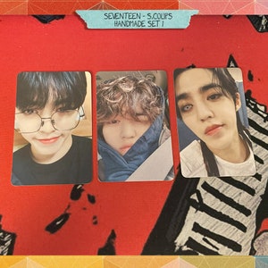 Seventeen - S.Coups set hecho a mano 1 - tarjetas fotográficas bias