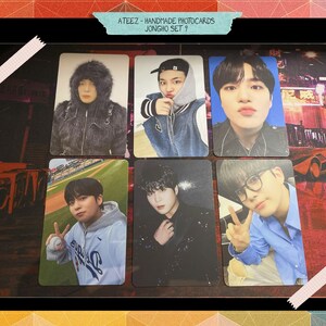 Cartes photo non officielles faites à la main - set 9 Jongho - Ateez bias