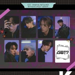 Got7 - Cartões fotográficos feitos à mão Winter Heptagon - Conjunto de viés Heptagon Ver.