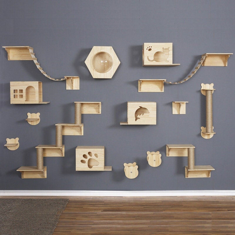 Modern Cat Wall Furniture Cat Wall Furniture Cat Climbing Etsy Canada