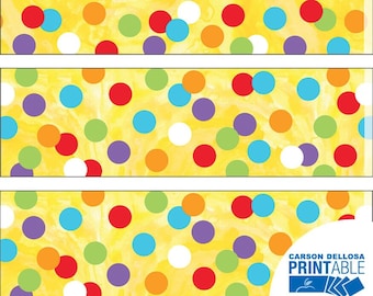Celebrate Confetti Printable Bulletin Board Borders, Bright & Colorful, Birthday, Borders for Classroom Decor, Border Kit, Display