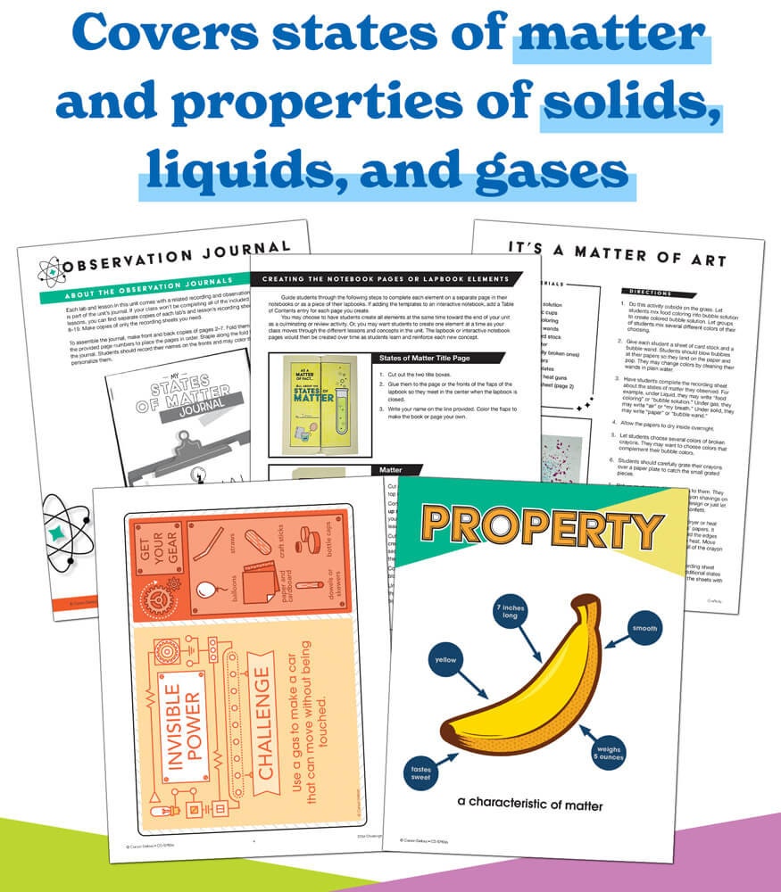 States of Matter Printable, Science & STEM Activity Worksheet Bundle ...