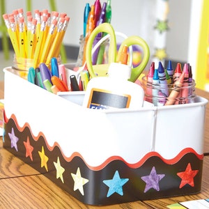 Watercolor Stars Printable Bulletin Board Borders, Bright &amp; Colorful ...