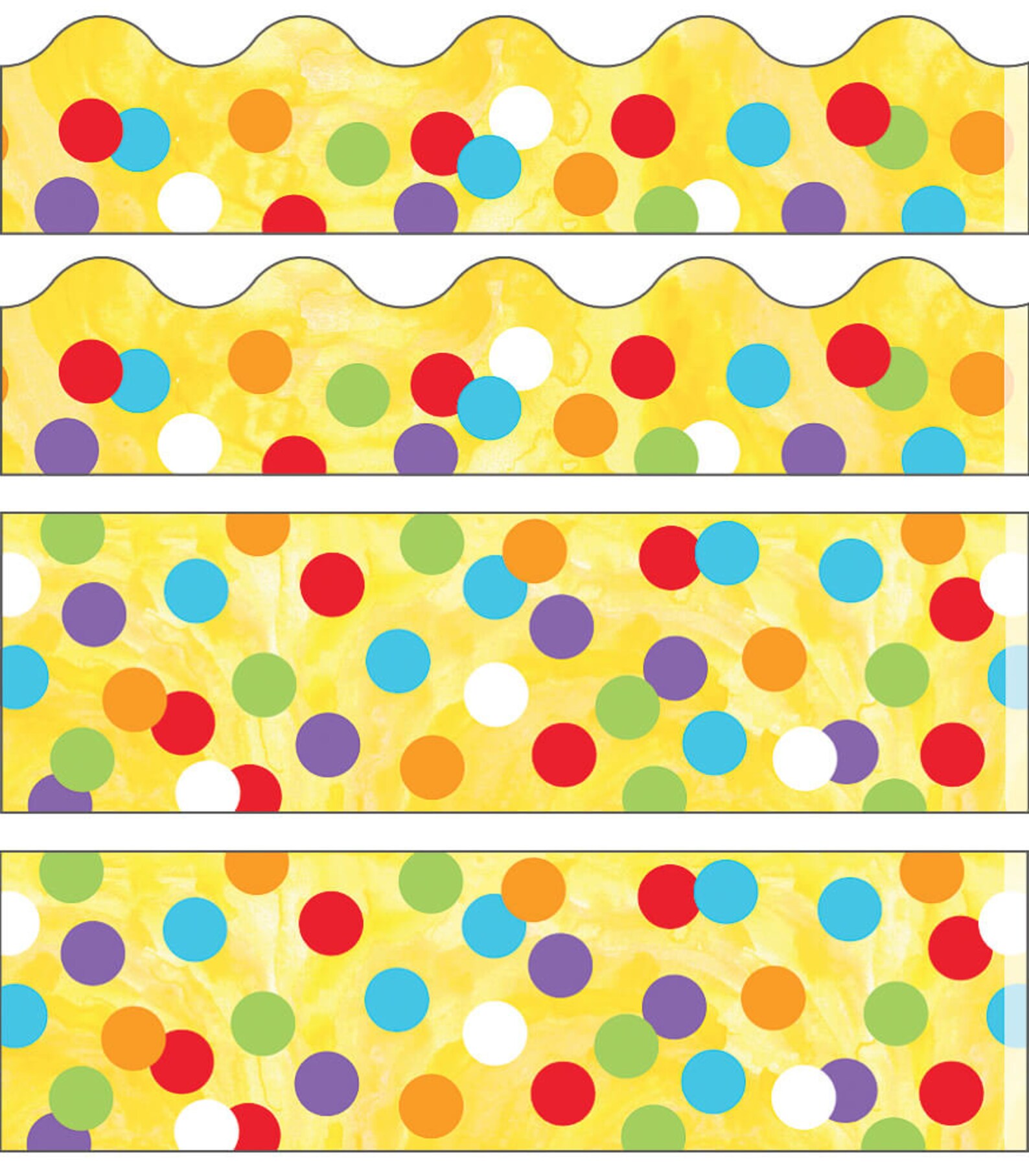 Celebrate Confetti Printable Bulletin Board Borders, Bright & Colorful