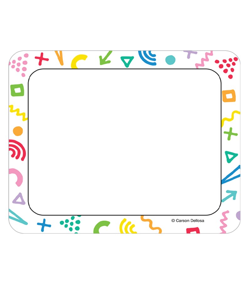 Happy Place Printable Labels and Name Tags, Colorful Classroom Labels ...