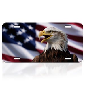 United States Flag License Plate • Patriotic License Plate • American Flag Front License Plate • America License Plate
