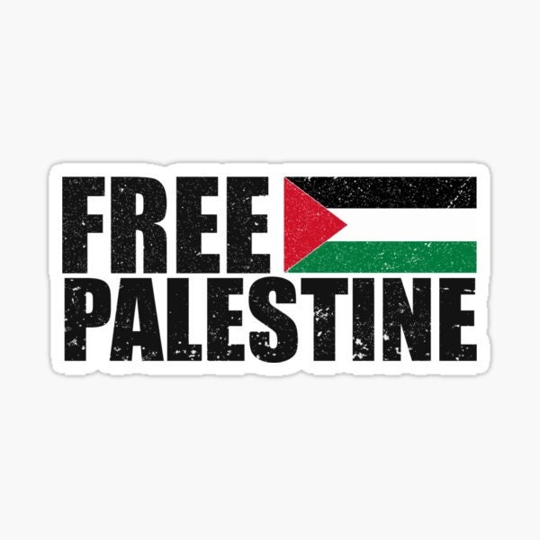 Free Palestine Flag Sticker , Palestine Vinyl Stickers , Cars  Bumper  Trucks  Laptop  Water bottle Stickers , Waterproof Stickers , 5" ,