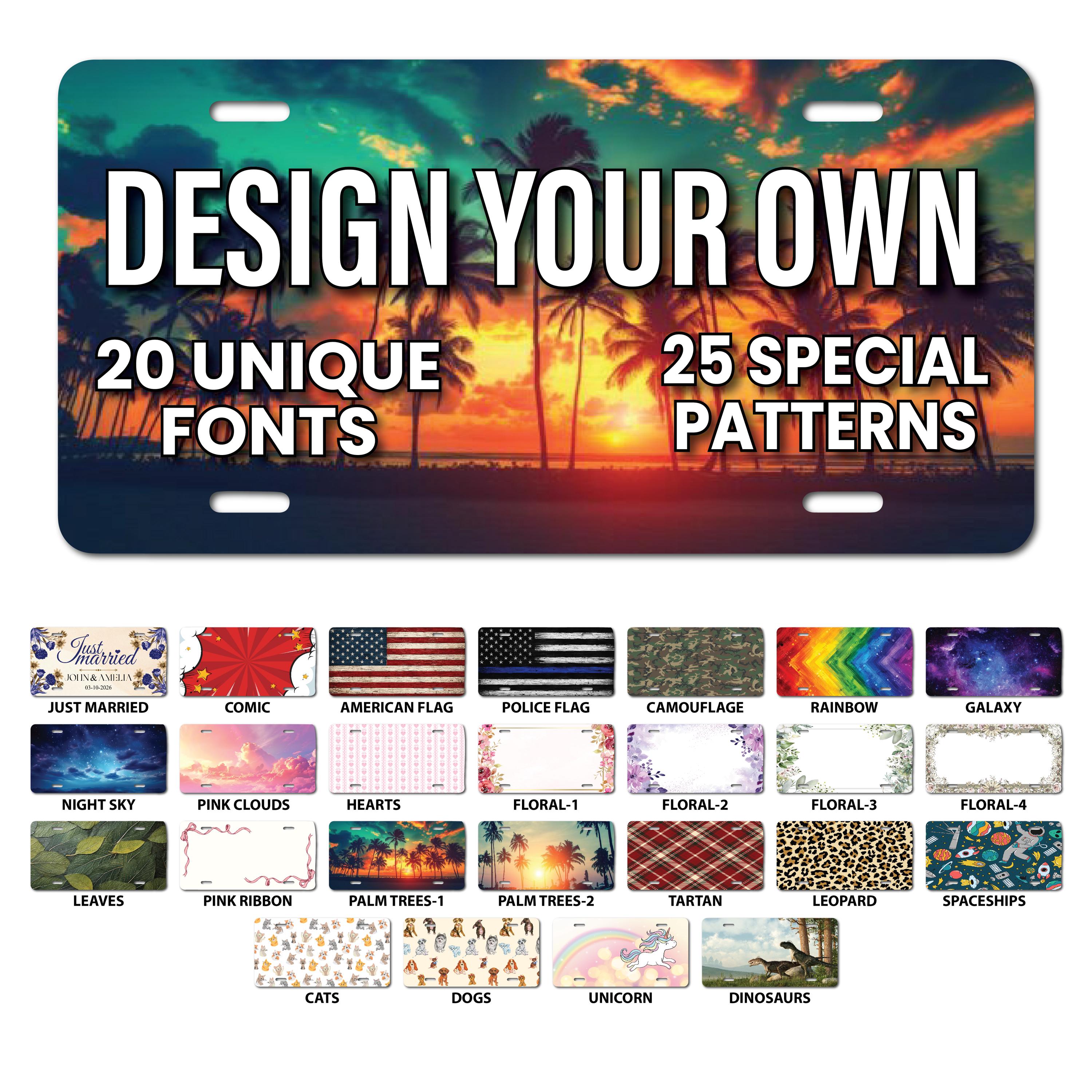 Custom Aluminum Front License Plate, Personalized Design Your Own ...