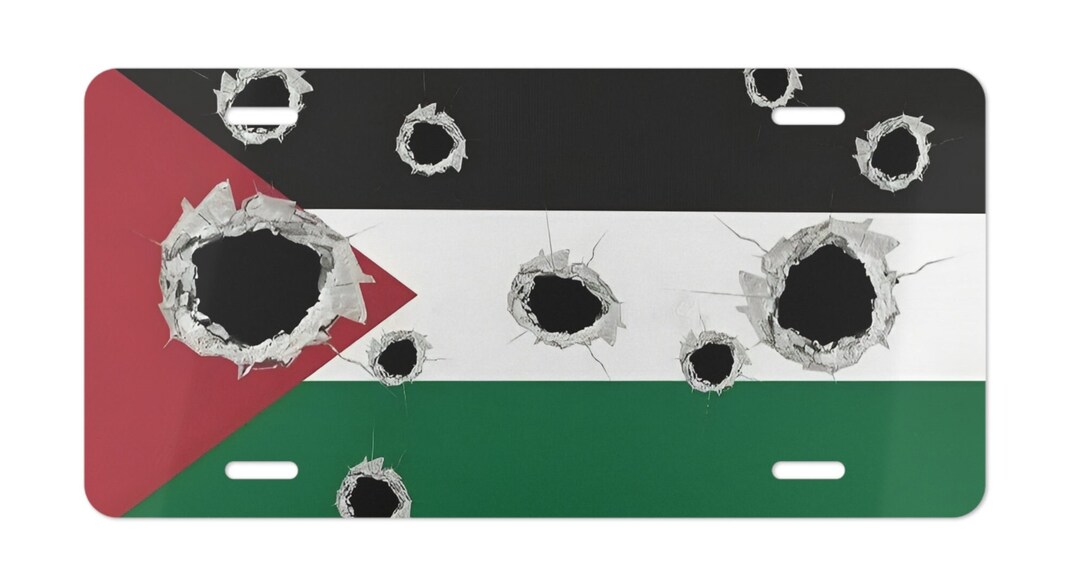 Free Palestine Printed License Plate Stand With Palestine Etsy