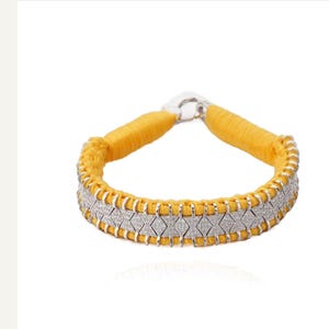 Amazing No words its a thread bracelet 92.5 sterling silver pave setting natural diamond beautiful macrame bracelet diamond thread bracelet