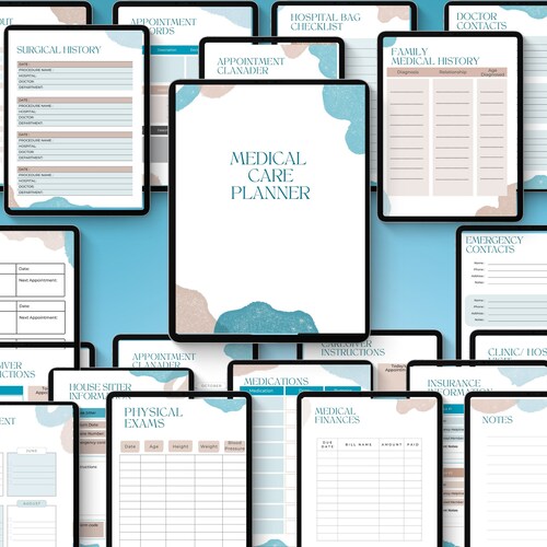 Printable Medical Binder Medical Care Planner Download JPG Etsy