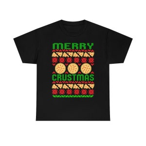 Merry Christmas Pizza Funny Holiday Ugly Christmas Sweater Tshirt