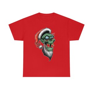 Zombie Santa Funny Christmas Holiday Tshirt