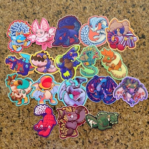 Monstie Hunter Plush Vinyl Stickers