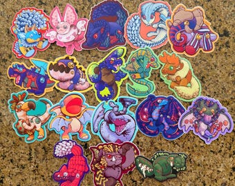 Monstie Hunter Plush Vinyl Stickers
