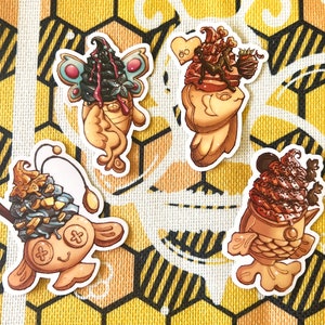 Poke Fish Monster Taiyaki Vinyl Stickers