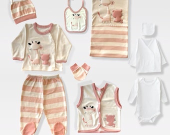 Organic Baby Set-Newborn gift-Newborn romper set- Gift for new baby set- Baby clothes-Newborn home outfit- Baby coming home outfit- Gift