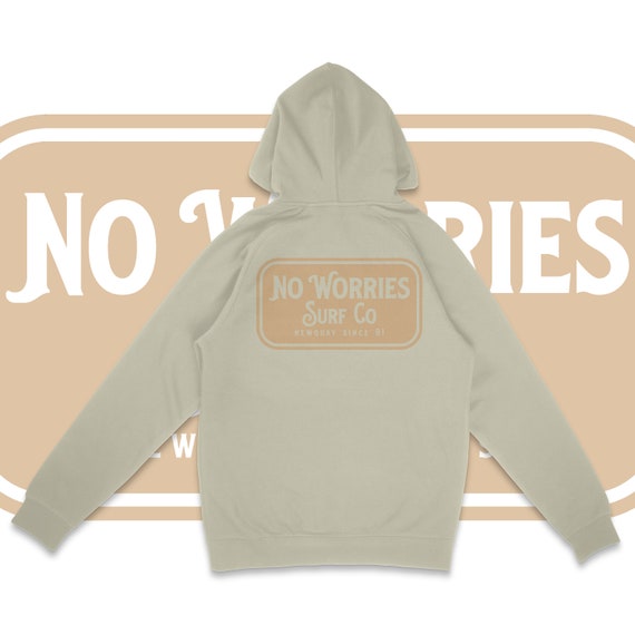 No Worries Box Logo Hoodie Unisex Etsy UK