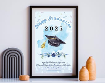 Graduation Photo Gift, Grad 2025 Print, Printable Wall Art, Gift for Graduation, Instant Digital Download Print