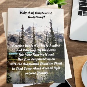 Tarjeta de felicitación del bosque, tarjeta para todas las ocasiones, tarjeta de cita de poesía fotográfica, preguntas existenciales, tarjeta de cumpleaños, tarjeta de naturaleza, tarjeta de notas
