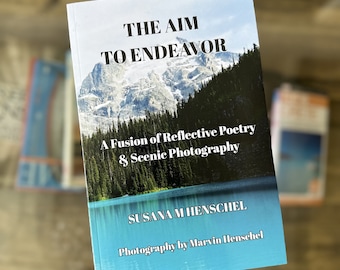 Poetry Book, The Aim to Endeavor, Motivational, Landscape Photography, Gift for Book Lovers, Coffee Table Book