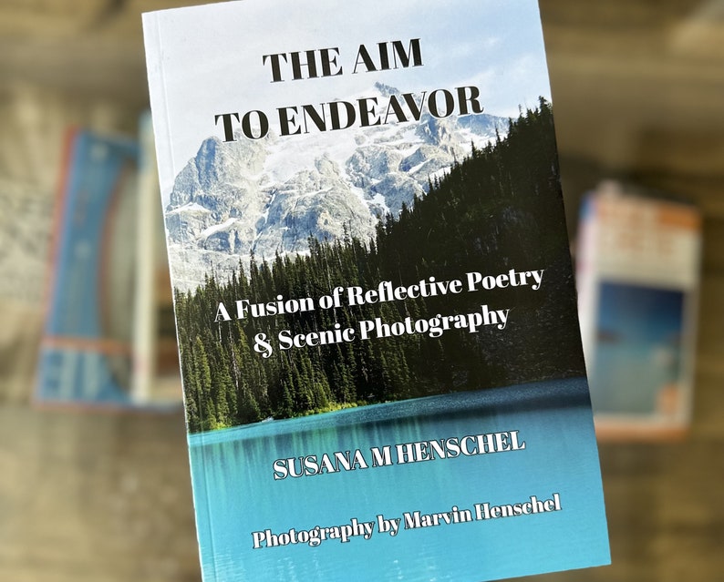 Livre de poésie, The But to Endeavour, Motivation, Photographie de paysage, Cadeau pour les amateurs de lecture, Livre de table basse image 1