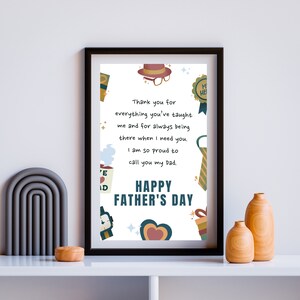 Vatertag druckbare Wandkunst, Druckbare Kunst, Vatertag Wohnkultur, Vatertagsgeschenk, SOFORTIGER DIGITALER DOWNLOAD