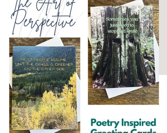 Funny Birthday Cards, Greeting Card Set, Quote Cards, Nature Note Cards, All Occasion Cards, Set of 2, Cards for Gifts