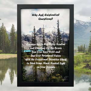 Impresión de citas de la naturaleza, preguntas existenciales impresión del paisaje, arte de la pared imprimible del bosque, regalo del amante de la poesía, DESCARGA INSTANTÁNEA