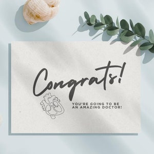 Medische student gefeliciteerd, je wordt een geweldige dokterskaart!