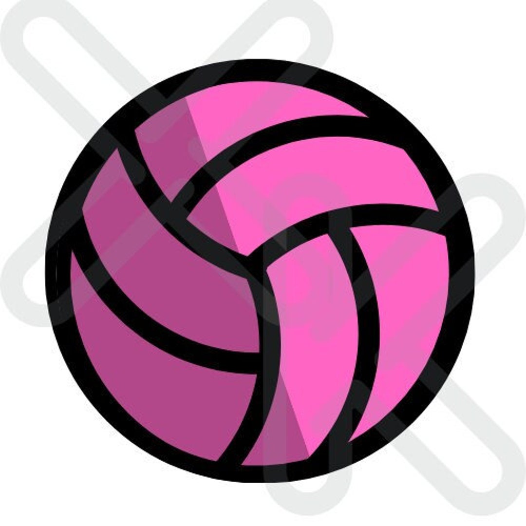 Pink Volley Ball Clip Art Volley Ball Png Volley Ball Jpeg Etsy