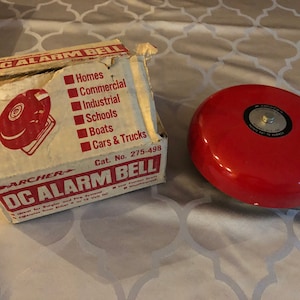 Vintage Archer Red Alarm Bell DC-Voltage 6-12 Model 275-498