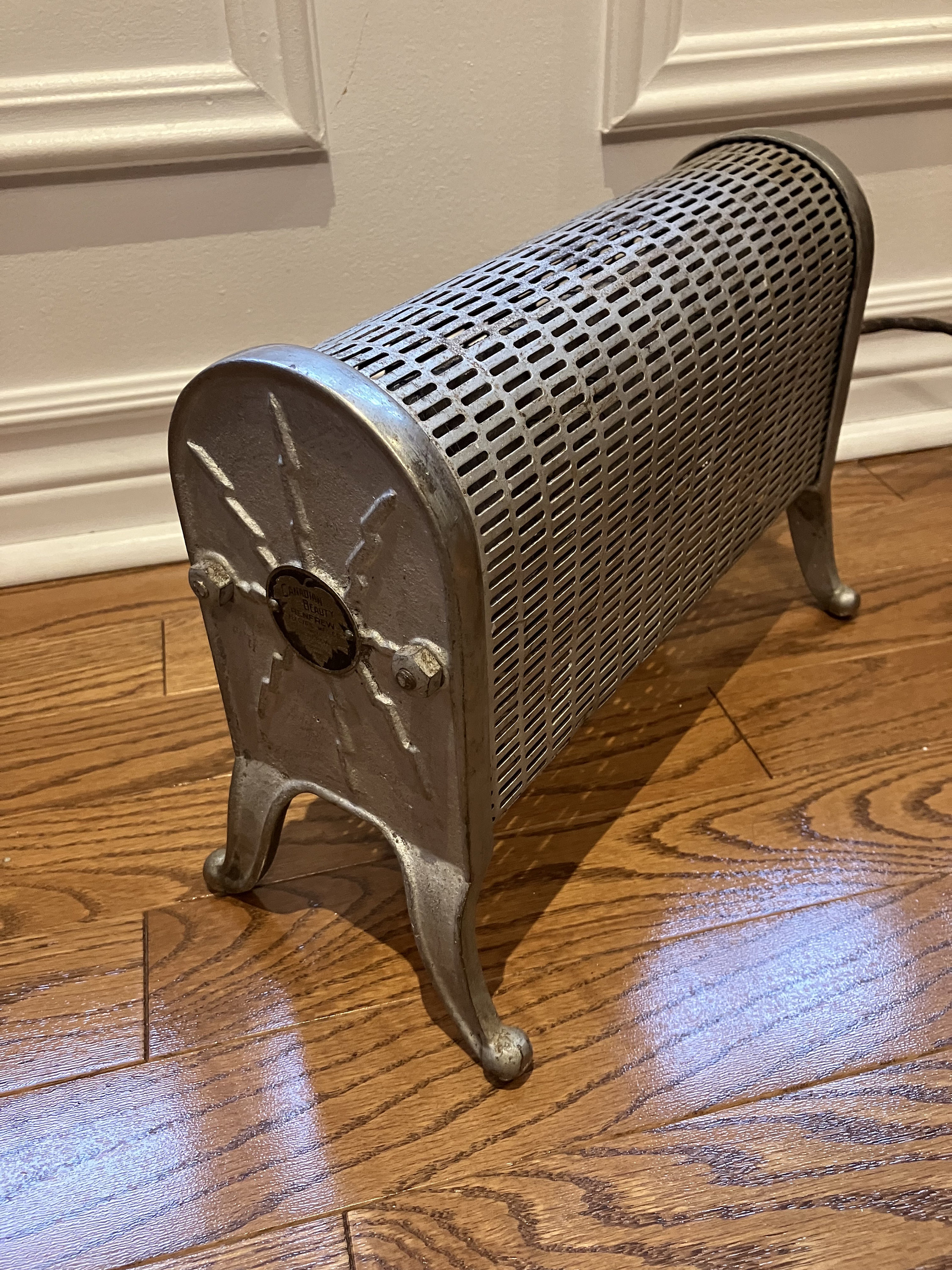 Electric Antique Gas Heater Porcelain Space Heater Old Vintage Mid