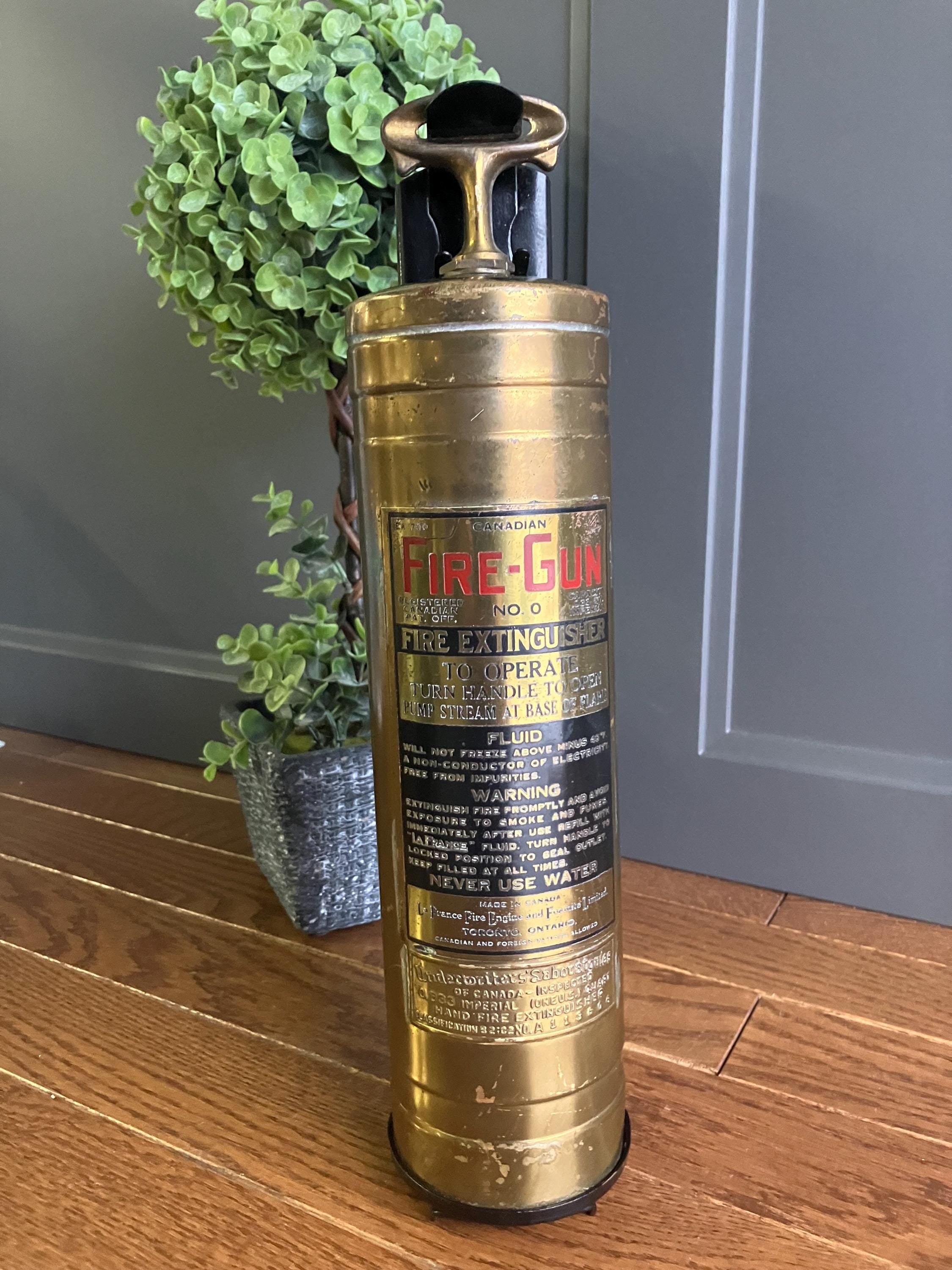 Vintage Fire Extinguisher - Fire Gun No.0 Brass - Etsy