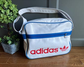 Vintage Adidas Messenger Bag: Red, White & Blue 3-Stripe