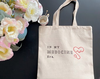 IN MY MEDICINE Era Embroidered Tote Bag