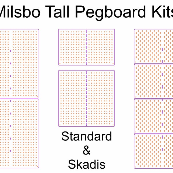 IKEA Milsbo Tall Pegboard Kits