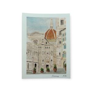 水彩絵葉書、アートプリント、絵葉書プリント、イタリアの絵葉書、旅行記