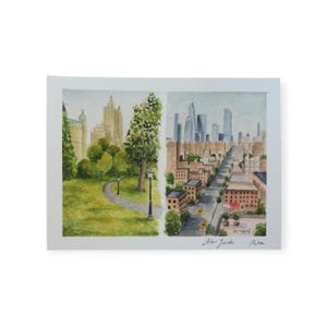 New York postcard/Watercolor postcard/art print/ postcard print / Travel journal