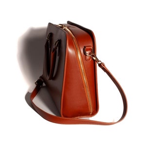 Sophisticated Laptop Bag, Vegan Leather Sleek Professional Bag, MOTION Computer Bag image 3