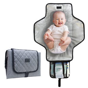 Cambiador de pañales elegante, extragrande y portátil, tamaño extragrande, resistente al agua: regalo para bebé