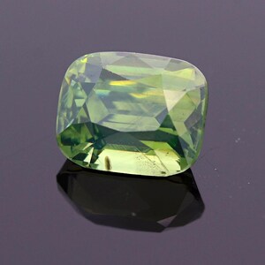 Zircon Green 2.63 Carat Cushion rectangular Loose gemstone
